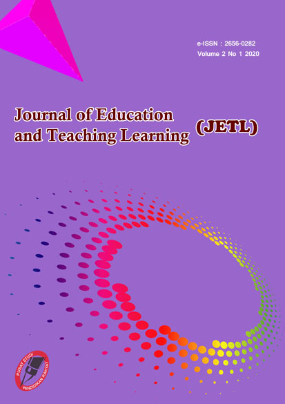 					View Vol. 2 No. 1 (2020): Journal of Education and Teaching Learning (JETL)
				